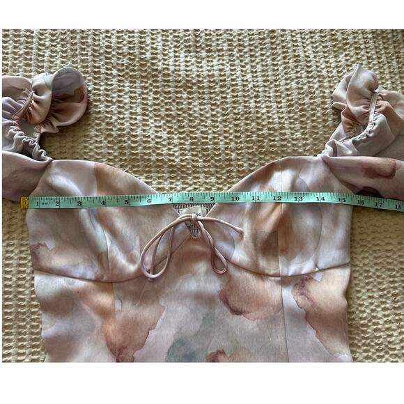 Wilfred‎ Free Novella Long Sleeve Blouse Birch/Pale Sky Aritzia Medium - Picture 4 of 8